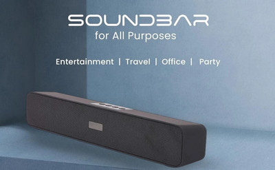 Neuton pro (PORTABLE HOME TV) Dynamic Thunder Soundbar 20 W Bluetooth Party Speaker(Black, 5.0 Channel)