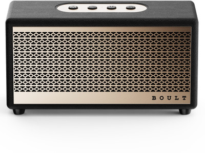 Boult RetroAmp X40 Dual Drivers, 40W Power, 10H Battery, Classic Rugged Leather, 5.3V 40 W Bluetooth Home Audio Speaker(Vintage Gold, Stereo Channel)