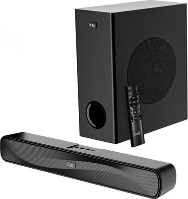 boAt Aavante Bar A1040 w/ Attractive Design, EQ Modes & Remote Control 50 W Bluetooth Soundbar(Premium Black, 2.1 Channel)