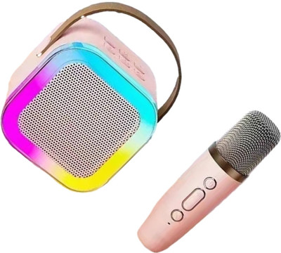 roxfire K12 Wireless Mic, Portable Bluetooth Speaker, Dynamic RGB Lights with Google, Alexa & Siri Assistant Smart Speaker(Multicolor)