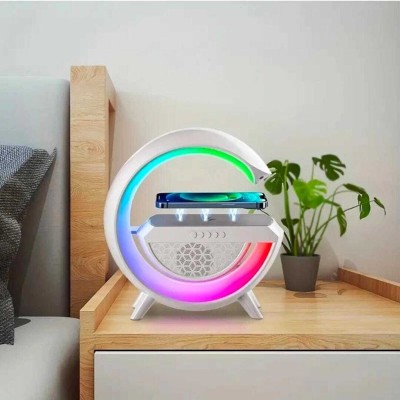 Bypass G Shape Wireless Bluetooth Speaker Multicolor Changing LED Light B1 with Google Assistant Smart Speaker(Multicolor)