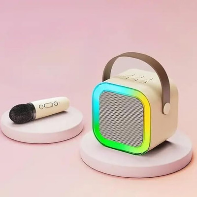 roxfire K12 Machine for Kids Adults, Mini Portable Blue-Tooth Karaoke Speaker Wireless. with Google, Alexa & Siri Assistant Smart Speaker(Multicolor)