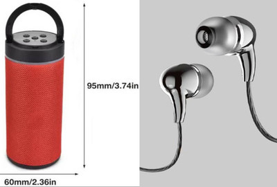 SSVOCATIONPOINT Combo Pack Wireless Bluetooth Speaker With Deep Base Fragrance Earphone 1.2M with Google Assistant Smart Speaker(Red)