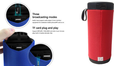 SSVOCATIONPOINT Combo Pack Thunder Sound Light Weight Speaker with Google Assistant Smart Speaker(Black & Red)