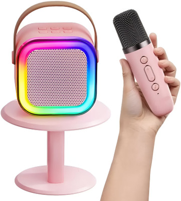 TRUWEL K12 Wireless Bluetooth Speaker With Wireless Mic K12 / s8 5 W Bluetooth Speaker with Google, Alexa & Siri Assistant Smart Speaker(Multicolor)