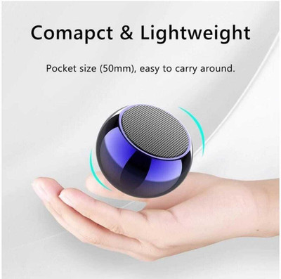Krikav Design Mini Boost Wireless Bluetooth Speaker with Google, Alexa & Siri Assistant Smart Speaker(Blue Metallic)