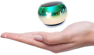 laxmi gold Mini Boost Bluetooth Music Speaker Metallic Body Round Speaker 5 W Bluetooth Party Speaker(Green Metallic, Stereo Channel)