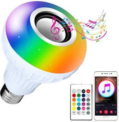 Treadmill Smart Music Light Bulb With Bluetooth Control With Remote Control Smart Bulb with Siri Assistant Smart Speaker(White)