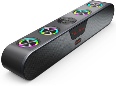 CrossBeats Blaze B30 8 Hrs Playback|30 W Soundbar| Custom RGB LEDs|TWS Feature|BT, AUX & FM 30 W Bluetooth Soundbar(Black, 2.0 Channel)
