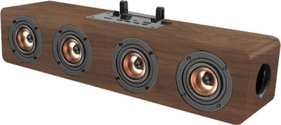 Landmark BT-1024 Brown Wood Sound Bar High Power 20 W Bluetooth Soundbar(Brown, Stereo Channel)