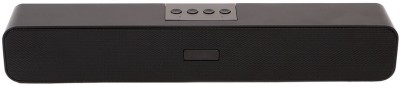 ULTADOR Pure Soundbar Speaker v5.0 with USB,SD card Slot,Aux Playback Time 12hrs 10 W Bluetooth Soundbar(Black, 2.0 Channel)