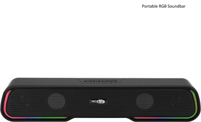 ME&U Newley launch jukebar pro Bluetooth RGB light effect 2000 mah battery USB FM TWS 25 W Bluetooth Soundbar(Black, 2.0 Channel)