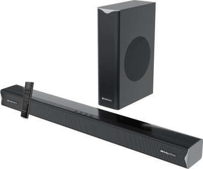 ZEBRONICS Juke bar 1000 Dolby ATMOS,LED Display,HDMI (eARC),Optical IN, USB, AUX 200 W Bluetooth Soundbar(Black, 2.1 Channel)