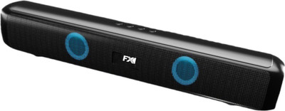 FXI A100 Dynamic Thunder Sound With 2400mAh Battery 6hr Playtime, V5.3, Tv Pc Laptop 10 W Bluetooth Soundbar(Black, Stereo Channel)