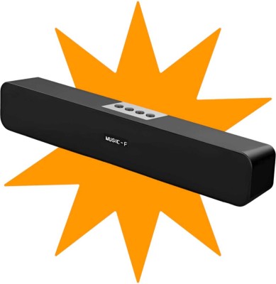 Bxeno for TV with Bluetooth/SD Card/Aux/Audio System for TV 10W 10 W Bluetooth Soundbar(Black, Stereo Channel)
