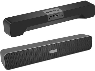ZWOLLEX Like Dj Sound Boost High Sound Blast With Ultra 3D Bass New Arrival Splashproof 10 W Bluetooth Soundbar(Black, Stereo Channel)