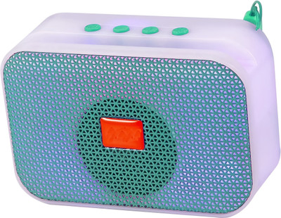 BVEXO ThunderPulse Mini: High Bass Bluetooth Speaker with RGB Lights & 4-Hour Battery 10 W Bluetooth Soundbar(Green, Stereo Channel)