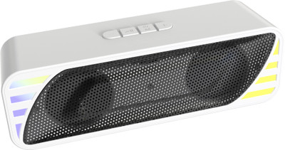 Aroma Rock 10W Upto 12 Hrs Music time*,Dynamic RGB Lights,Dynamic Drivers,Heavy Bass 10 W Bluetooth Soundbar(Active White, Stereo Channel)