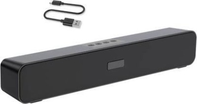 Soroo Future Speaker Bluetooth v5.0 with TWS feature,Call function Playback Time 16hrs 10 W Bluetooth Soundbar(Black, Wall Computer TV Desktop USB Speakers U Disk AUX i, 2.0 Channel)