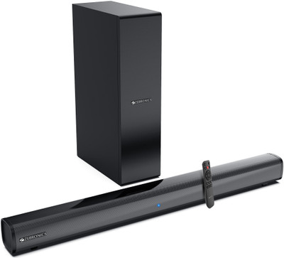 ZEBRONICS JUKE BAR 3903 (SBSPK C6), Virtual 5.1 Surround, Dual Driver, BTv5.1 120 W Bluetooth Soundbar(Black, 2.1 Channel)