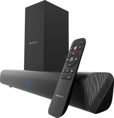 ZEBRONICS Juke Bar 200A, BTv5.1, 11.43cm Subwoofer, HDMI ARC, Wall Mountable 90 W Bluetooth Soundbar(Black, 2.1 Channel)