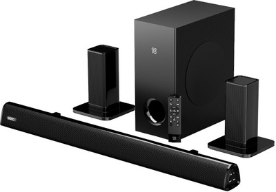 GOVO GOSURROUND 945 | DSP Surround | 5.1 Channel with 6.5'' Wired Subwoofer 120 W Bluetooth Soundbar(Platinum Black, 5.1 Channel)