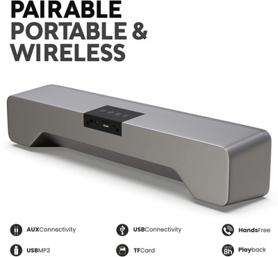 ZWOLLEX Future Bluetooth Home Theatre Rich Bass Portable Wireless Multimedia Tv Speaker 10 W Bluetooth Soundbar(Black, 2.0 Channel)