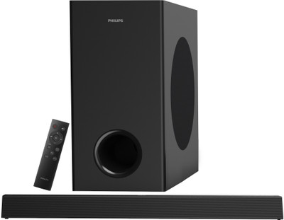 PHILIPS TAB7007/94 Dolby Digital with Wireless subwoofer 240 W Bluetooth Soundbar(Black, 2.1 Channel)