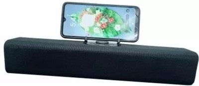 Gadget Zone Portable speaker can be connected to multiple devices USB, Micro SD card and AUX 7 W Bluetooth Soundbar(Black, 5.0 Channel)