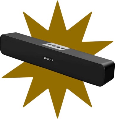 Bxeno Hot Selling Wireless Portable FM Bluetooth Speaker Sub woofer Heavy Bass Sound 10 W Bluetooth Soundbar(Black, Stereo Channel)