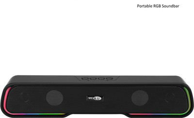 ME&U Newley launch jukebar pro Bluetooth RGB light effect 2000 mah battery USB FM TWS 25 W Bluetooth Soundbar(Black, 2.0 Channel)