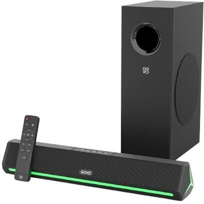 GOVO Gosurround 600 90 W Bluetooth Soundbar(Platinum Black, 2.1 Channel)