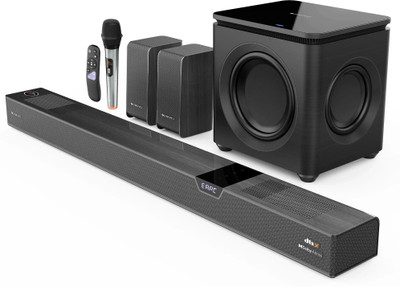ZEBRONICS Juke Bar 10000 (SBSPK C16) Dolby Atmos, DTS X, Wireless Subwoofer & Satellite 1100 W Bluetooth Soundbar(Black, 7.2.4 Channel)