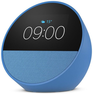 Alexa Echo Spot (2025 release), Smart alarm clock with vibrant sound and Bluetooth with Alexa Assistant Smart Speaker(Blue)