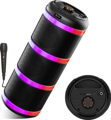PTron Fusion Theatre with 60W Pristine Sound, Karaoke Mic, RGB Lights & 6Hrs Playback 60 W Bluetooth Party Speaker(Black, 2.0 Channel)