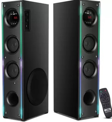 Yoment HG76 Bluetooth Music System Home theater 100 W Bluetooth Tower Speaker(Black, 3 Channel)
