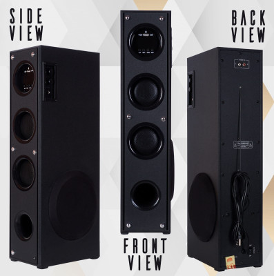 liluns 5RF-9 100 W Bluetooth Tower Speaker(Black, 3 Channel)