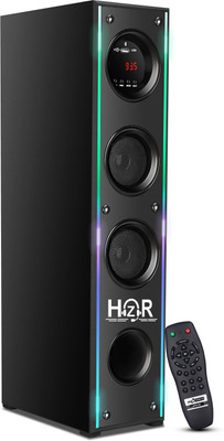 HZR Multimedia Dj Box Music System Home theatre 120 W Bluetooth Tower Speaker(Black, Stereo Channel)