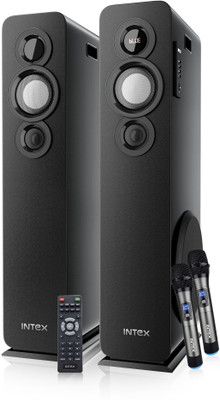 Intex Multimedia TW 13501 FMUB (Dual) 140 W Bluetooth Tower Speaker(Black, 2.1 Channel)