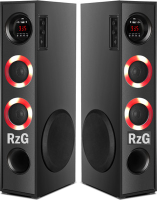 RZG Red Tones Revo Dj System Sound Speaker 120 W Bluetooth Tower Speaker(Black, 3 Channel)