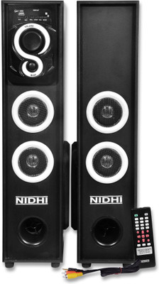 Nidhi PartyPulse Pro Double 160 W Bluetooth Tower Speaker(Black, 4.2 Channel)