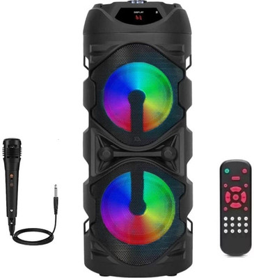 LIMBRO Mode FM USB AUX BLUETOOTH KARAOKE WIRED MIC RGB LIGHT 1000 W Bluetooth Tower Speaker(Black, 2.0 Channel)