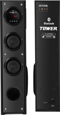 Qcluellu 22 =FG TOWER SPEAKER DJ Sound Stereo bass Built-in FM 80 W Bluetooth Tower Speaker(Black, 3 Channel)