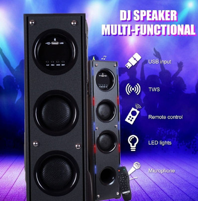 QuillQuarry 456TREW Neckband hi-bass Wireless Bluetooth headphone 100 W Bluetooth Tower Speaker(Black, 3 Channel)