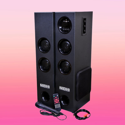 Nidhi UTRA PRO TOWER With MIC 120 W Bluetooth Tower Speaker(Black, 4.2 Channel)