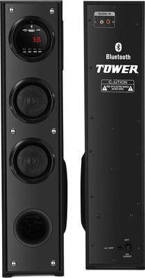 QuillQuarry 45REWWireless Bluetooth Speaker With USB /FM 100 W Bluetooth Tower Speaker(Black, 3 Channel)