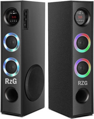 RZG Dj Music System Multimedia Speaker with Aux, Fm, Memory 120 W Bluetooth Tower Speaker(Black, 2.1 Channel)