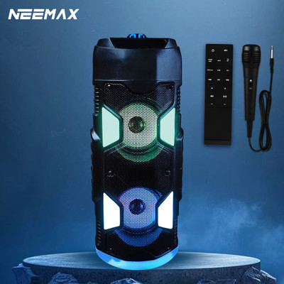 Neemax Majma With RGB Light mic 40 W Bluetooth Party Speaker (Black, 2.0 Channel) 30 W Bluetooth Home Audio Speaker(Black, 5 Way Speaker Channel)
