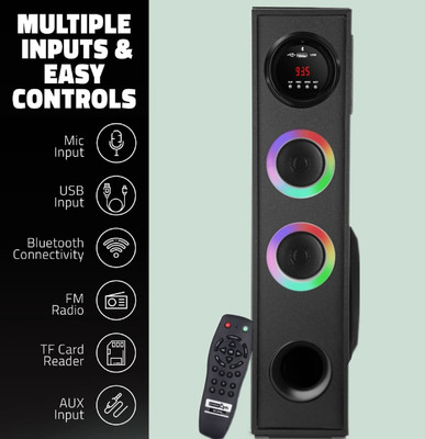 liluns GFD-N-Tower Multimedia Speaker System Remote Control 100 W Bluetooth Tower Speaker(Black, 4.1 Channel)