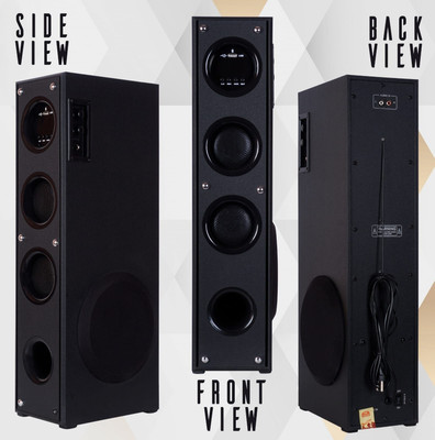 QuillQuarry NBU-89N/N Tower Multimedia Speaker System Remote Control 130 W Bluetooth Tower Speaker(Black, 4.1 Channel)